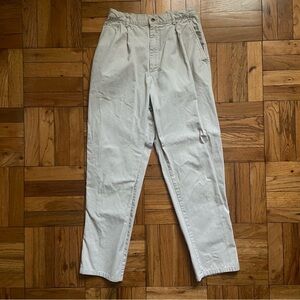 3/$12💛 Lands’ End Vintage Khaki Cotton High Waist Tapered Pants - 28 - 6